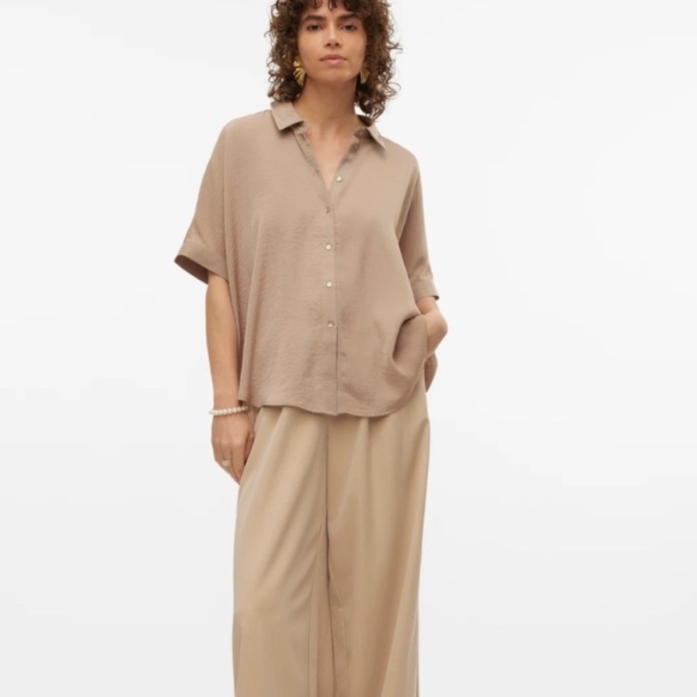 Everlane Dolman Sleeve Button Up Blouse